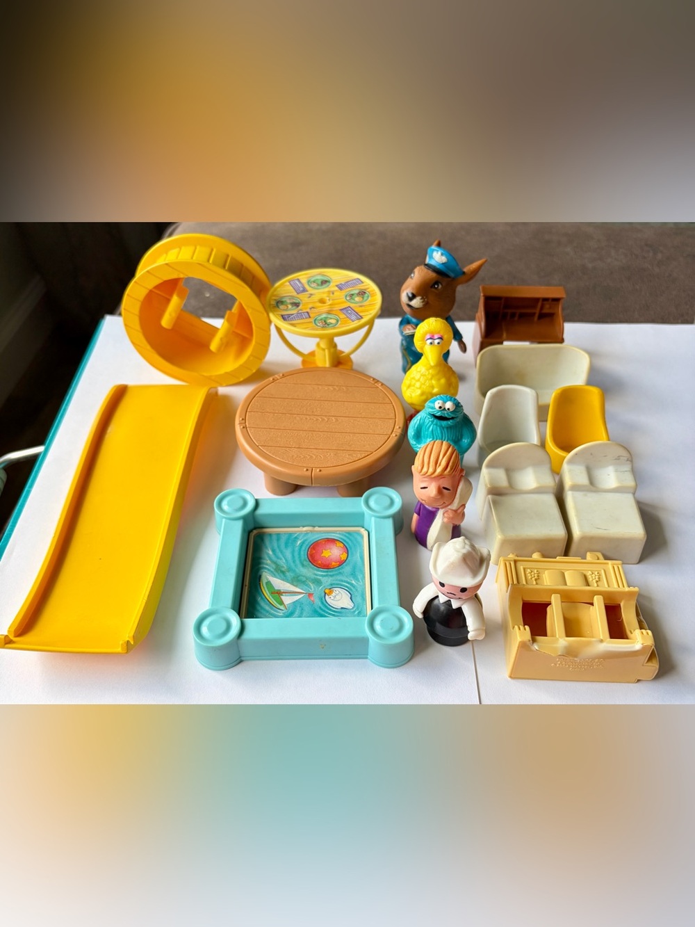 Vtg Toys Lot 70s 80s Fisher Price Peanuts Sesame Street Peanuts Barbie & more